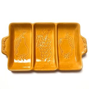 Vintage California Pottery Divided Tray 3607 USA